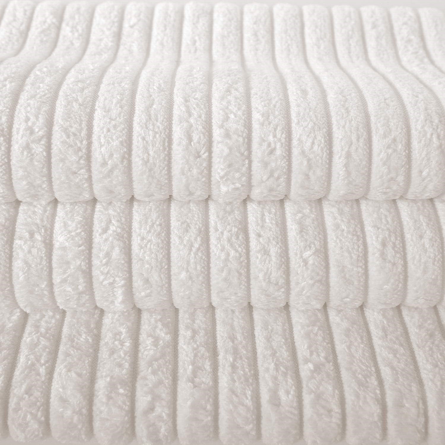 Phantoscope Pillow Covers Set of 2, 20x20 inch, Corduroy Velvet, Off White, Decorative Couch Cushion Covers
