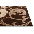 thumbnail image 3 of Infinity Home 600682 20 in. x 7 ft. Ruby Leslie Fleur De Lis Runner Rug - Brown, 3 of 6
