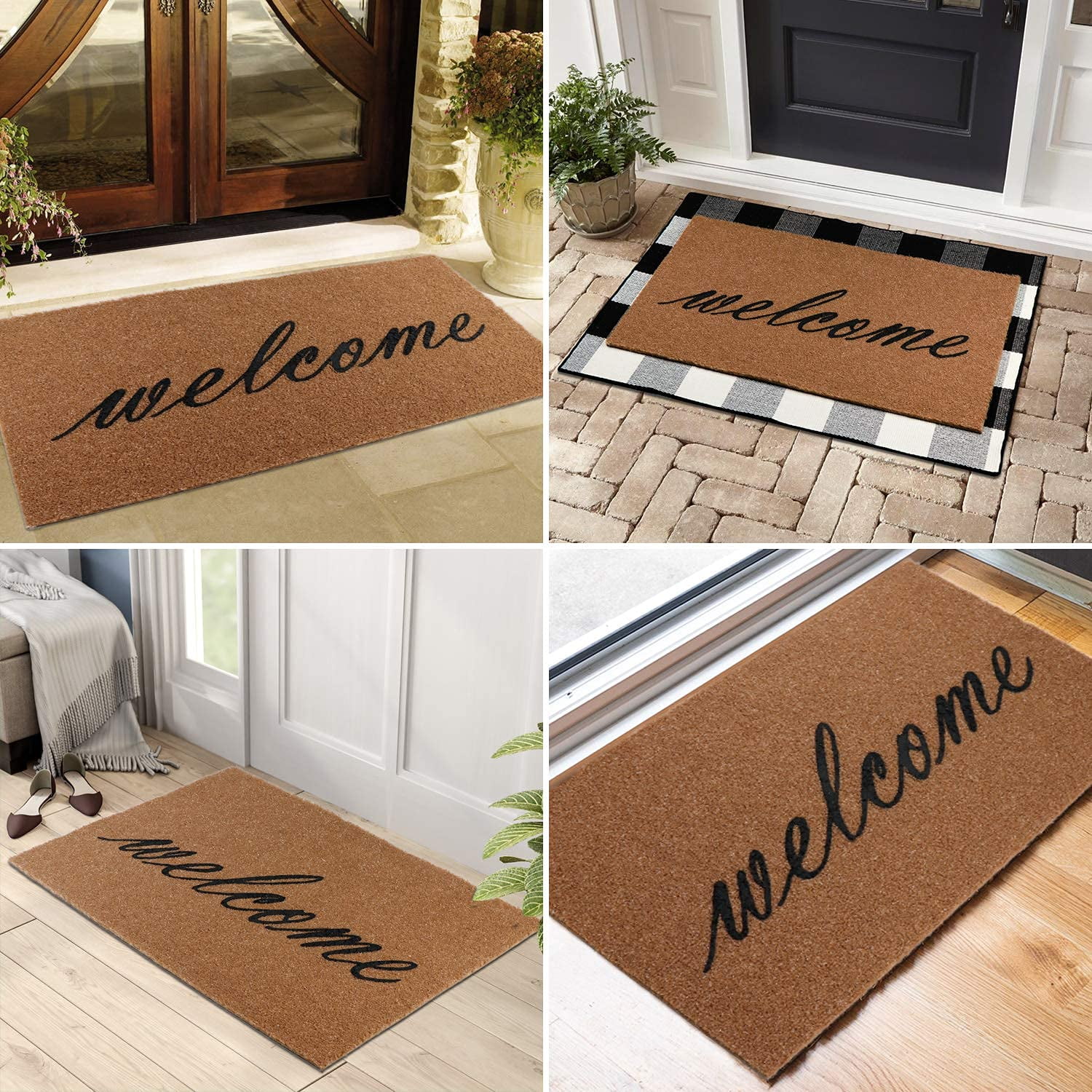  ZSL Indoor Outdoor Doormat Non Slip Door Mats Funny Welcome Front  Door mat Personalized Design Kitchen Non Slip Entrance Shoe mat and Rugs  (23.6 X 15.7 in) Welcome Please Remove Your