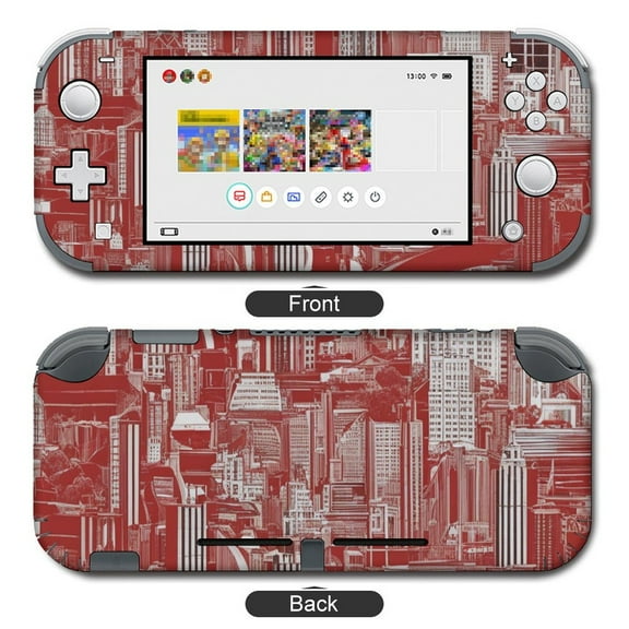 POBUDS Switch Skin | Sticker Wrap Vinyl Decal | Set Compatible with Nintendo Switch ( Switch Lite, Red)