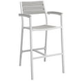thumbnail image 2 of Mod Urban Outdoor Bar Stool - White/Light Gray, 2 Pack, 2 of 4