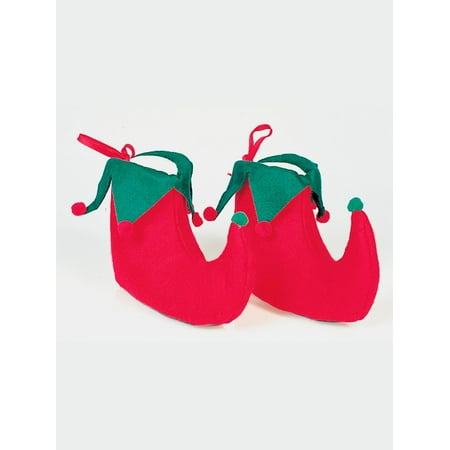 Elf Red Adult Costume Shoes