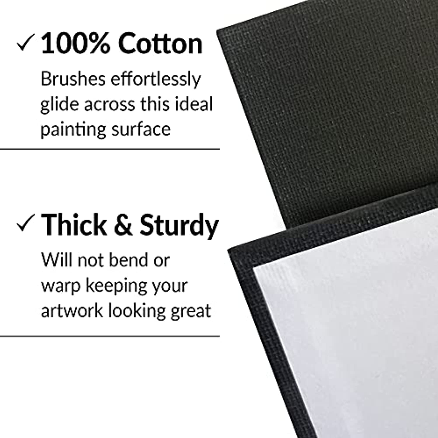 Hippie Crafter Adult 20 Pack Black Canvas Boards for Painting 5x7 Blank Small Art Canvases Panels for Paint