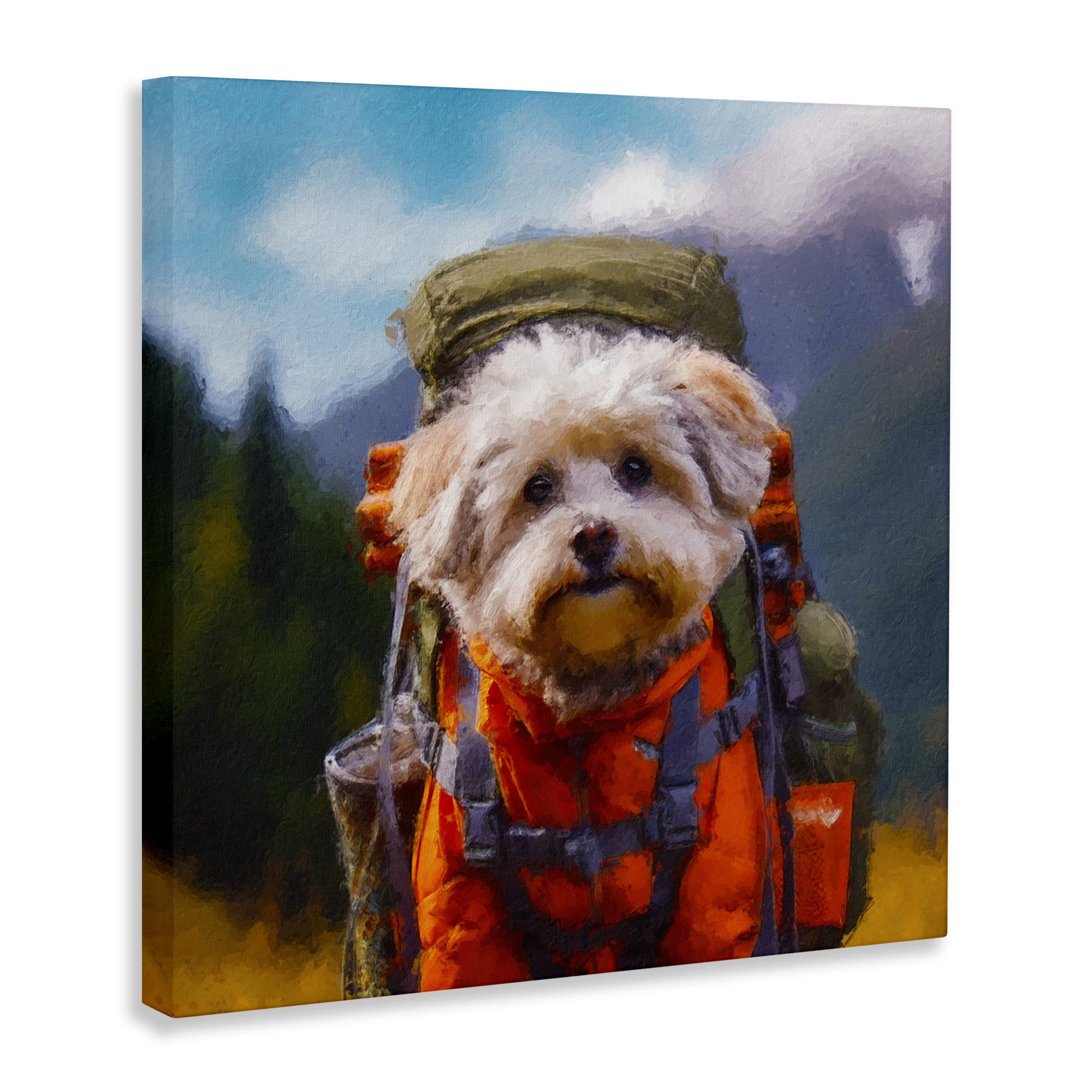 Stupell Industries Adventuring Hiker Dog Canvas Wall Art, design by Sean Parnell