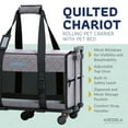 thumbnail image 6 of Katziela Quilted Chariot Pet Carrier With Removable Wheels and Double Telescopic Handle (Dark Gray) Pack 1, 6 of 7