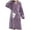 Purple, variant on Manxivoo Robes for Women, Women Bathrobe Short Robe Long Sleeve Robe Attached Belt Soft Sleepwear Ladies Loungewear Women's Sleepwear Blue XXL