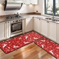 thumbnail image 3 of Kitchen Rugs Sets Of 2,Red Christmas Reindeer and Snowflake Pattern Anti Fatigue Kitchen Mat Rugs Non Slip Washable,Decorative Kitchen Floor Mats for Kitchen,Sink,Laundry,17"x47"+17"x47", 3 of 5