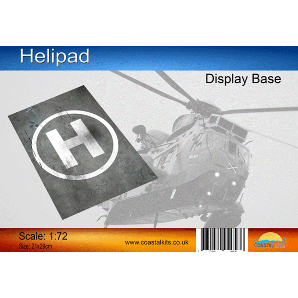 Coastal Kits 172 Helicopter Landing Pad Helipad 21x29cm Display Base