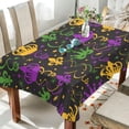 thumbnail image 4 of Coolnut Mardi Gras Crown Tablecloth Rectangle Colorful Table Cloth Large Square Table Cover for Dining Kitchen Party 54"x54" Decor Gift, 4 of 7