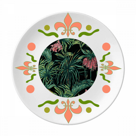

Flower Dark Sky Flower Ceramics Plate Tableware Dinner Dish