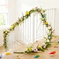 thumbnail image 6 of Vacemry Easter Egg Rattan Garland, Long Easter Egg Rattan Garland with Colorful Eggs and Butterflies, 160cm Spring Vine Wreath for Fireplace Mantel Door Hanging, Artificial Floral Vine for Holiday, 6 of 7
