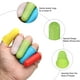 thumbnail image 3 of Uxcell 10Pcs Puntas de Dedos de Goma Protectores de Dedos Dedal de Silicona 3 Tamaños Verde, 3 of 6