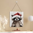 thumbnail image 4 of Raccoon Decorative Wood Hanging Wood Plaque, Rustic Door Sign, Wall Decor Art, Housewarming Gift 12x12 inches, 4 of 8