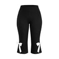 thumbnail image 5 of Ihhxva Women's Plus Size Capri Yoga Pants High Waisted 3/4 Length Stretch Bow Detail Multi-Pockets L-5XL, 5 of 9