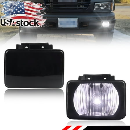 2PCS Smoked Lens Front Bumper Fog Lights with White LED For  2004 2005 2006 2007 2008 2009 2010 2011 2012 Chevy Colorado/GMC Canyon 2006 Isuzu i-280/i-350 2007-2008 Isuzu i-290/i-370