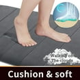 thumbnail image 6 of FOINWER Bathroom Mat Set 3 Pcs Memory Foam Absorbent & Non-Slip Dark Gray 44.1 "x24"+ 31.5 "x19.8", 6 of 8