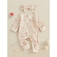 aturustex Infant Girl 2Pcs Zipper Jumpsuit Outfits 06M Newborn Bow