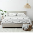 thumbnail image 3 of Noble Linens 3 Piece Pattern Microfiber Bed Sheets Set, Navy Indigo Flowers, Twin, 3 of 10
