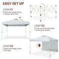 thumbnail image 2 of 8x8 Pop Up Canopy Tent, Outdoor Screen Shelter with One Push Setup, Waterproof Beach Canopy with Mesh Walls, Sun Shelter with Wheeled Bag for Camping, Picnic, Party, Deck, Yard, Events, 2 of 6