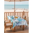 thumbnail image 2 of Outdoor Tablecloth with Umbrella Hole for Patio/Picnic/Party/Camping, Spring Flowers Waterproof Table Cloth Rectangle Table Cover Washable, Blue Botanical Watercolor Wildflowers (60"x 84"), 2 of 8