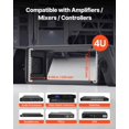thumbnail image 2 of VEVOR 4U Rack Case, 12 in Depth, Rackmount Flight Case Shallow Rack with Microphone Compartment, Polyethylene Construction, Recessed Latches, Easy Installation, for Amplifier, 8.7 in Internal Depth, 2 of 9