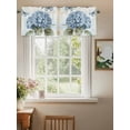 thumbnail image 2 of Blue Hydrangea Retro Curtain Valances for Windows, VintageBotanical Floral Blossom Kitchen Valance Window Treatment, Light Filtering Block Curtains for Bathroom/Bedroom/Living Room 42'' x 12'', 2 of 9
