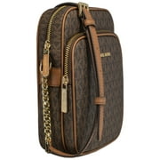 Michael Kors Womens Adjustable Crossbody Strap Fabric Bag, Gold