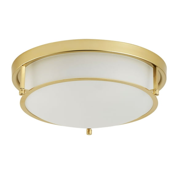 Aiwen Modern Flush Mount Ceiling Lamp Gold Round Ceiling Light Fixture for Kitchen Bedroom Living Room Hallway