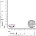 thumbnail image 3 of Gem Stone King 925 Sterling Silver White Moissanite and Red Ruby Engagement Ring for Women (1.98 Cttw, Gemstone, Round 7MM and 4MM, Size 7), 3 of 3