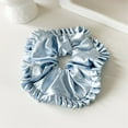 thumbnail image 4 of RUISINERY Pleated Brims Scrunchies Elastic Satined Hair Holder Wedding Hair Rope Big Buns Hair Elastics for Various Hairstyles, 4 of 8
