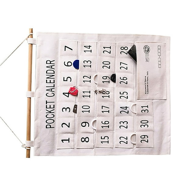 Learning Pocket Chart Calendar,Numbered Calendar Pocket Chart Numbered Wall Door Hanging Organizer Classroom Pocket Chart Organizer Remarkable Clarity