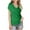 Green, variant on Ohufall Summer Womens T-shirts Fashion Solid Color Casual Short Sleeve Cowl Neck Shirts Summer Loose Fit Comfortable Pleated Blouse Tops