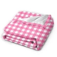 thumbnail image 3 of Checked Gingham Throw Blanket, Fluffy Soft Cozy Blanket Flannel Plush Microfiber Couch Throw 40"x30", 3 of 7