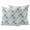 Teal Green, variant on Outdoor Throw Pillows Covers 18x18inx2 Set Of 2 Waterproof Abstract Geometric Morocco Pattern Decorative Zippered Cushion Covers for Patio Furniture, Gray and Blue Lumbar Pillowcases