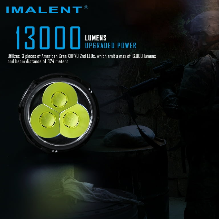 IMALENT MS03 LED Rechargeable Flashlight 13000 Lumens, 7 Modes