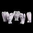 thumbnail image 2 of Carved Howlite Gemstone Peace Angel Pocket Guardian AngelHealing Statue 1.5 inch, 2 of 3