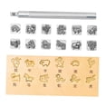 thumbnail image 1 of Rongfmy harilla Leather Craft Set, 12 Pieces Leather Tool with Leather Stamping Chinese, 1 of 9