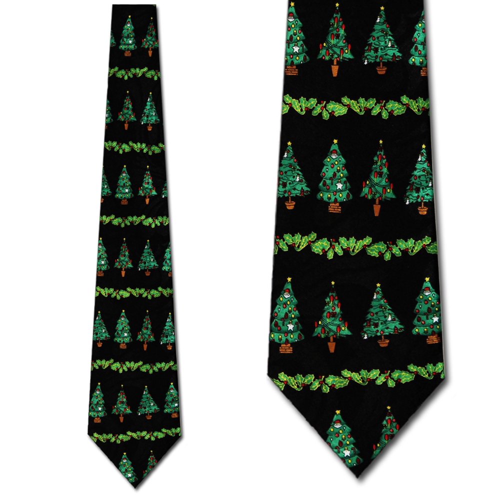 Tieguys - Christmas Trees and Garland Necktie Mens Tie - Walmart.com ...