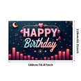 thumbnail image 3 of Yatrandify Colorful Theme Birthday Party Banner Decorative Design Happy Birthday Banner Party Backdrop Celebration Banner for Birthday Party Indoor Decoration Event Decoration, 3 of 7