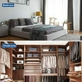 thumbnail image 6 of Hanging Closet Organizer And Storage Heavy Duty Clothes Rack Sturdy 3 Rod Garment Rack Large With Wire Shelving Height Adjustable Commercial Grade Metal Clothes Stand Rack For Bedroom Cloakroom,Black, 6 of 7