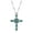 Light Blue, variant on Moonstone Crystal Cross Pendant Necklace 20