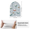 thumbnail image 2 of Yiaed Spaceship Print Winter Beanie for Men Women, Fleece Lined Beanie Soft Warm Knit Hat Ski Stocking Cuffed Ca, 2 of 6