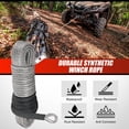 thumbnail image 5 of Nilight Synthetic Winch Rope Kit 3/16 Inch x 50 Feet - 6000 lbs Cable Line With Protective Sleeve, 13500 lbs Hook, Stopper for 4WD Off Road Vehicle UTV ATV SUV Truck, Grey, 5 of 8