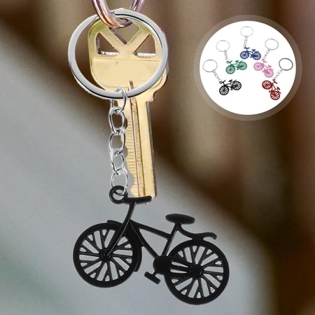 OUNONA 5-Pack Portable Bike Keychain Charms for Backpack Car Keys and Outdoor Accessories Organizer