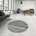 thumbnail image 4 of Ahgly Company Machine Washable Indoor Round Transitional Black Area Rugs, 5' Round, 4 of 7