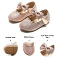 thumbnail image 4 of Toddler Flower Girl Pink Dress Shoes Size 6 - Girl Ballet Flats Wedding Party, 4 of 7
