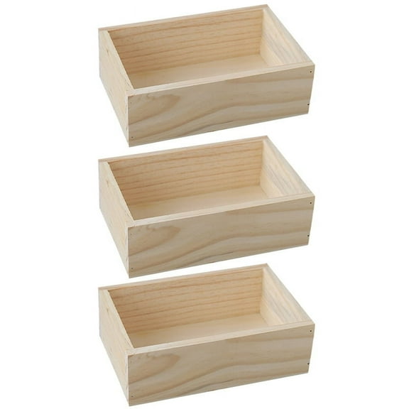 Retro Square Wooden Small Flower Pot Wooden Box Home Gardening Decoration Supplies