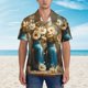 thumbnail image 2 of Fotbe Rustic Daisy Mason Jars Camisa Hawaiana para Hombre Unisex – Camisa Casual de Verano con Botones de Manga Corta de Algodón y Lino,Small, 2 of 7