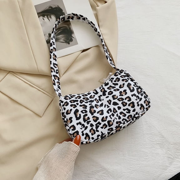 Fashion French Style Square Bag Tote Mobile Phone Bag Animal Pattern Shoulder Pouch Female Handbag Single Shoulder Bag Underarm Bag Canvas Bag B