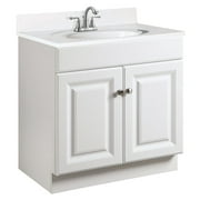 Design House 597120 Wyndham 24 Inch Unassembled 2-Door Vanity without Top, White